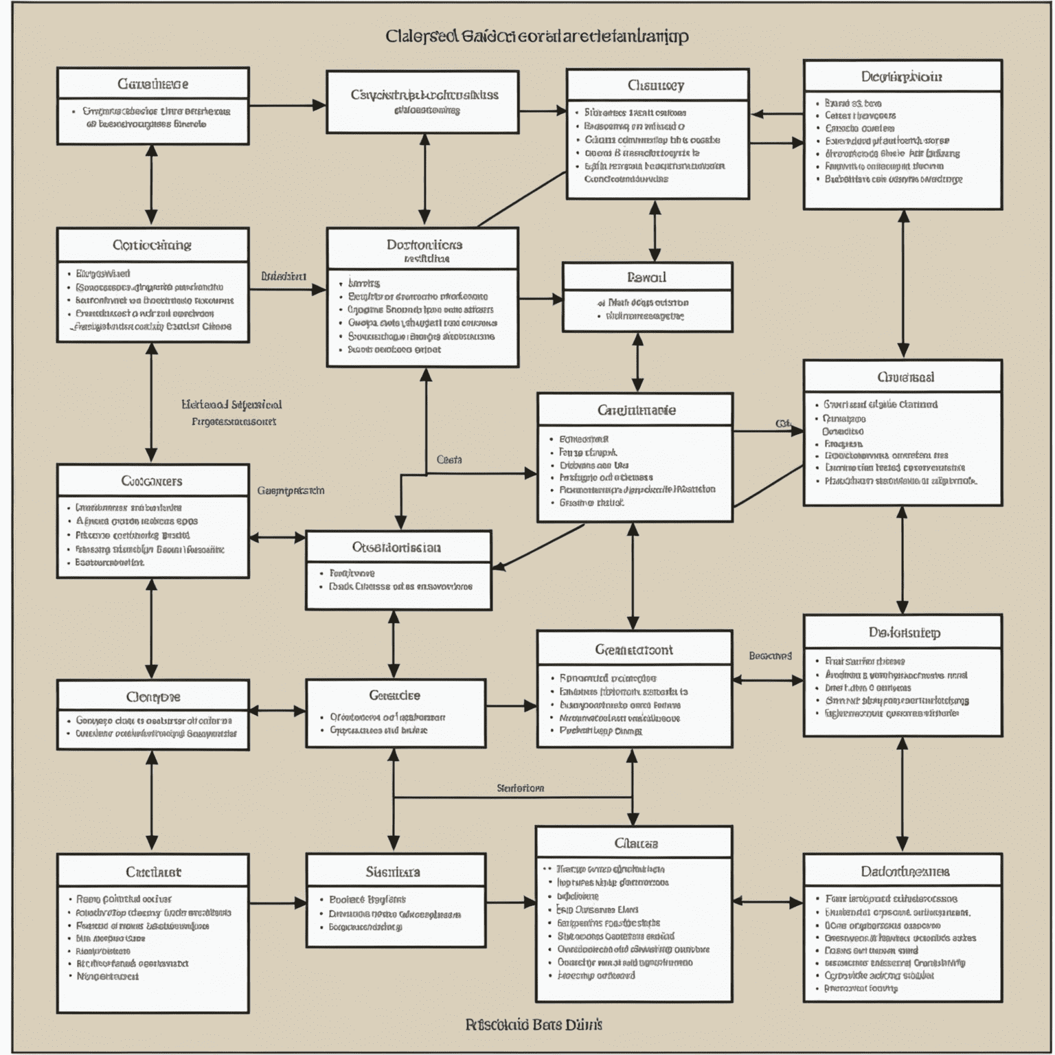 Diagramm, das die Beziehungen zwischen Klassen in der objektorientierten Programmierung zeigt